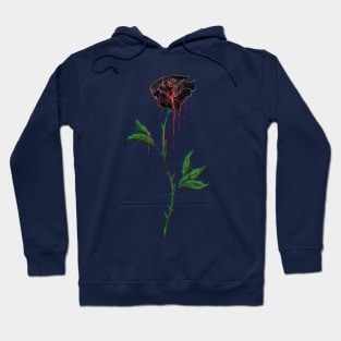 Black Rose Dripping with Blood Hoodie